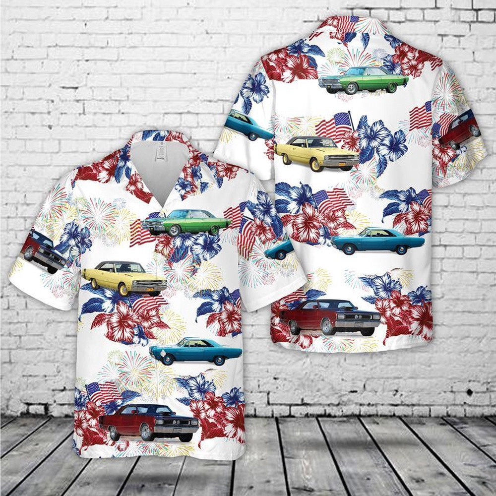1969 Dodge Dart Swinger 340 Hawaiian Shirt, 4th Of July Hawaiian Shirt, 4th Of July Shirt