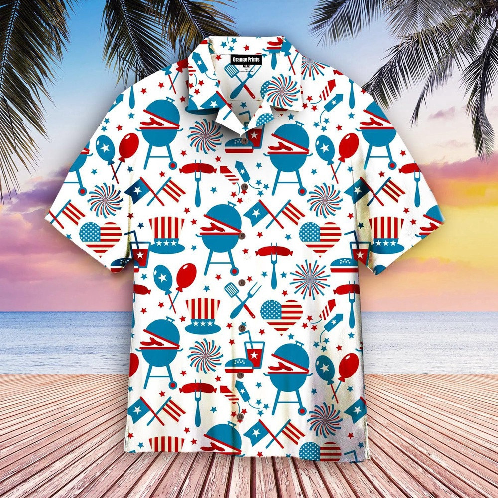 4Th July Party Memorial Day Trendy Hawaiian Shirt For, 4th Of July Hawaiian Shirt, 4th Of July Shirt
