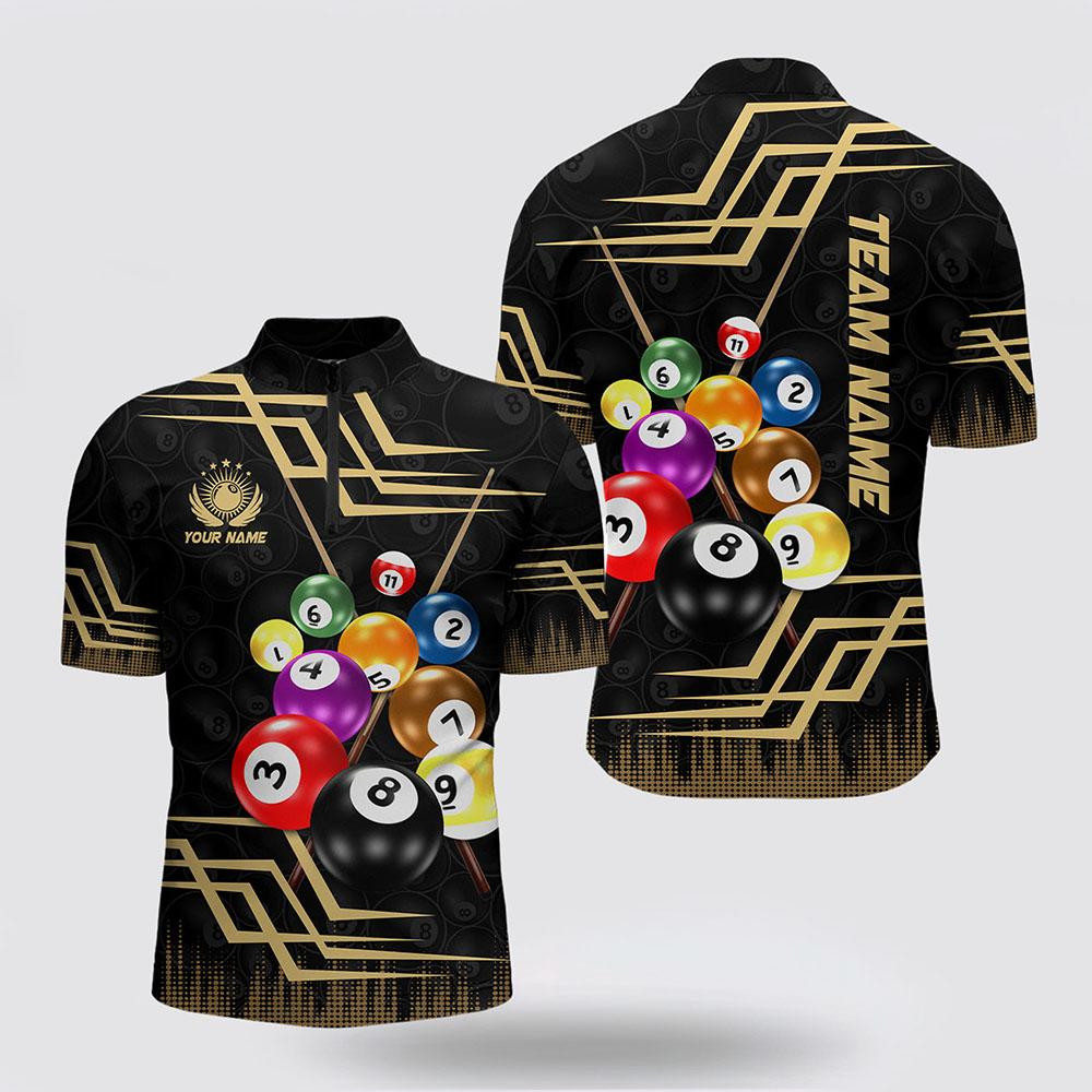 Billiard Jerseys, Custom Billiard Jerseys, 3D Royal Billiard Balls Jerseys Shirts, Billiard Shirt Designs