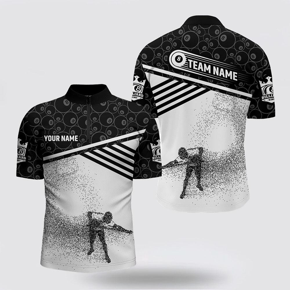 Billiard Jerseys, Custom Billiard Jerseys, 8 Ball Pattern Billiard Jerseys Shirts, Billiard Shirt Designs