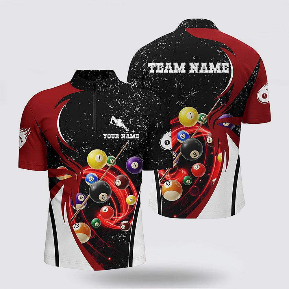 Billiard Jerseys, Custom Billiard Jerseys, 8 Ball Pool Balls Black Grunge Billiard Jerseys Shirts, Billiard Shirt Designs