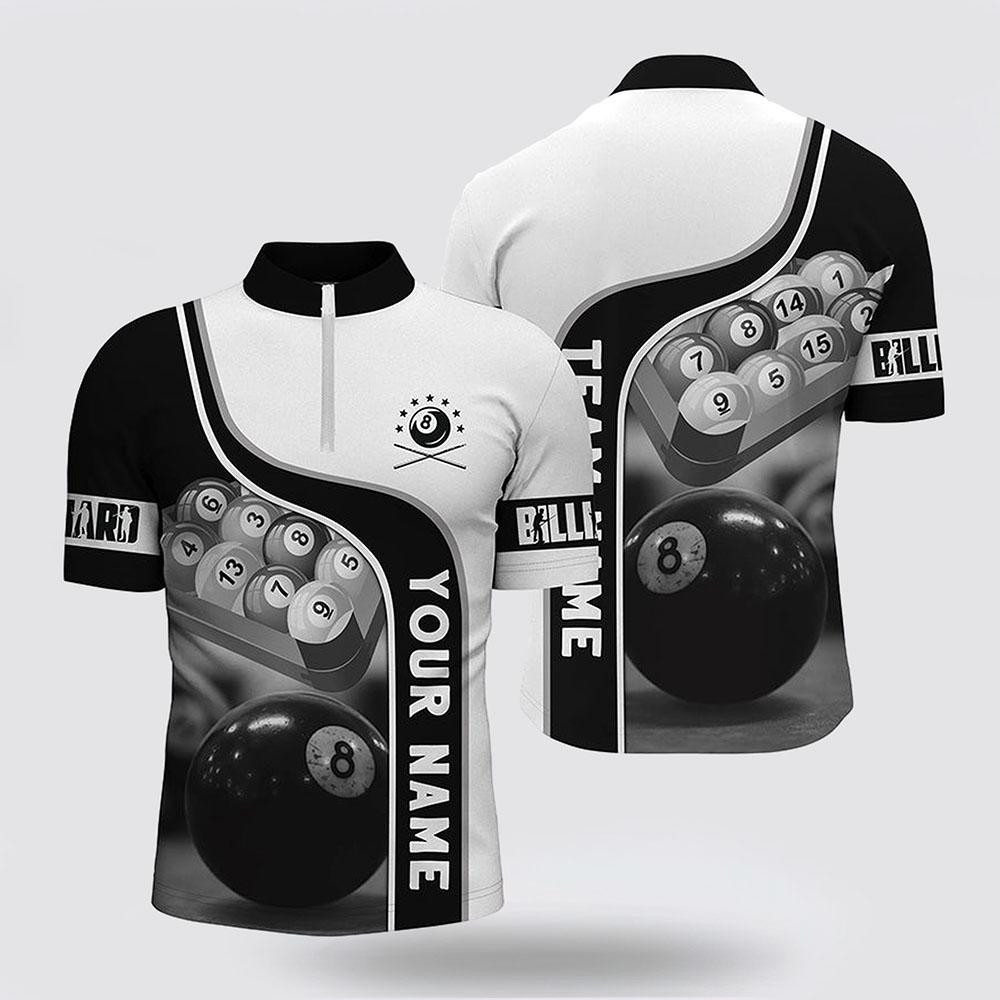 Billiard Jerseys, Custom Billiard Jerseys, 8 Ball Pool Billiard Balls 3D Jerseys Shirts, Billiard Shirt Designs