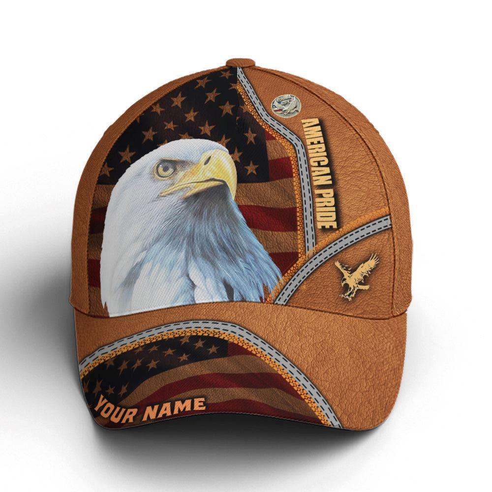 Christian Baseball Cap, American Pride Eagle Leather Style Baseball Cap, Mens Baseball Cap, Women's Baseball Cap