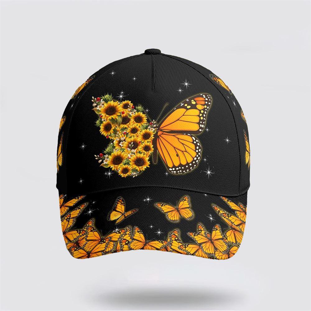 Christian Baseball Cap, Baseball Cap For Butterflies Lovers Monarch Butterfly Design, Mens Baseball Cap, Women's Baseball Cap