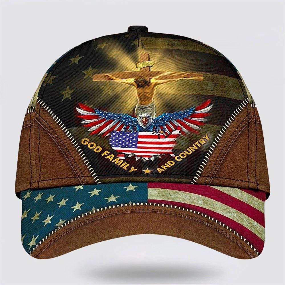 Christian Baseball Cap, Crucifixion Of Jesus God Family And Country Baseball Cap, Mens Baseball Cap, Women's Baseball Cap