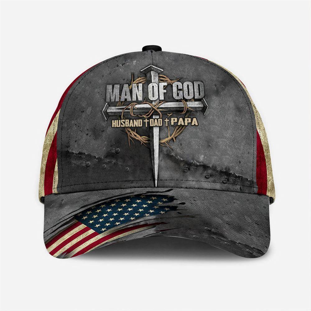 Christian Baseball Cap, Dad The Man Of God Baseball Cap Hat Christian Classic Cap Hat, Mens Baseball Cap, Women's Baseball Cap
