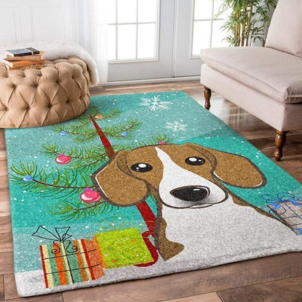Christmas Rugs, Christmas Area Rugs, Beagle Christmas Limited Edition Rug, Christmas Floor Mats