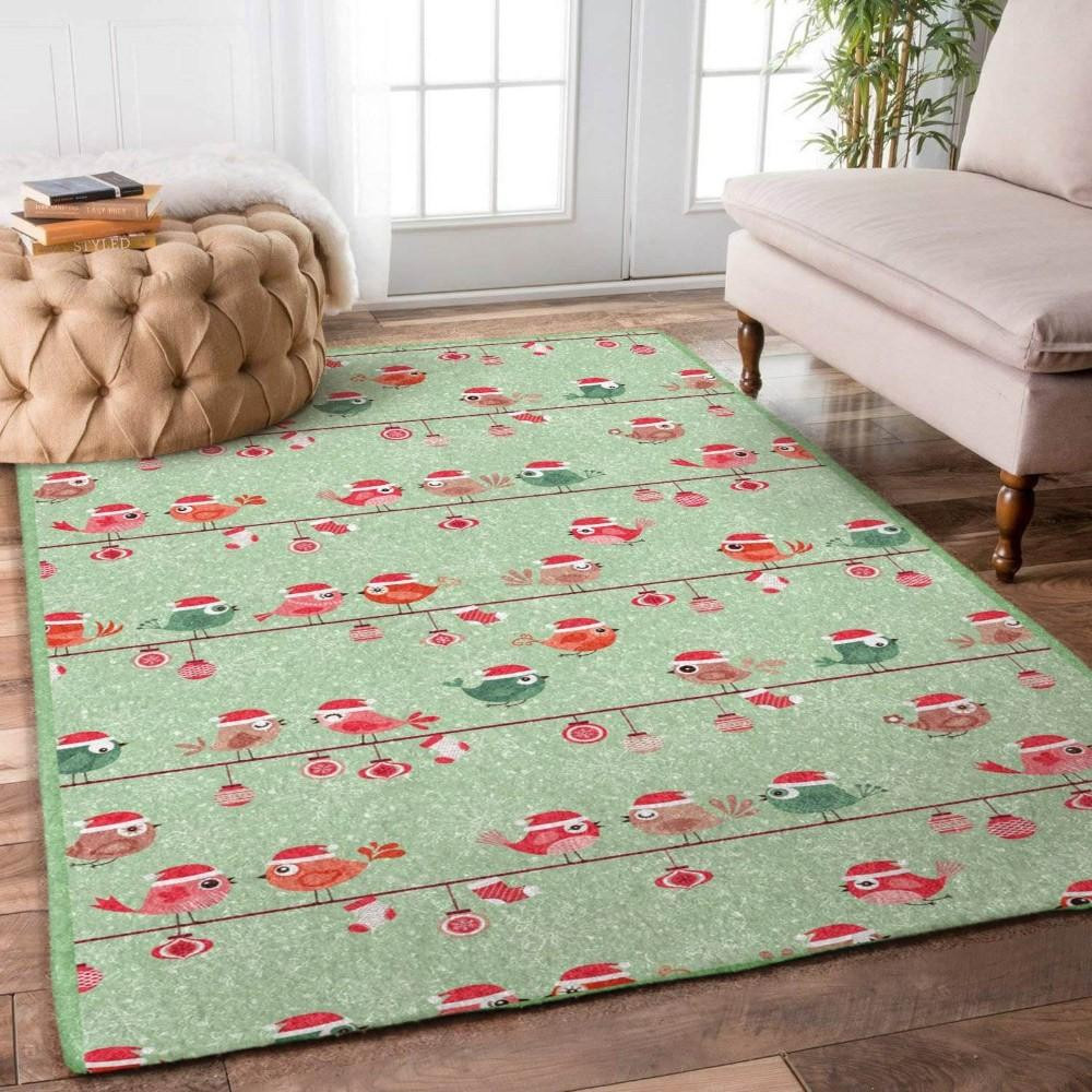 Christmas Rugs, Christmas Area Rugs, Birds Christmas Limited Edition Rug, Christmas Floor Mats