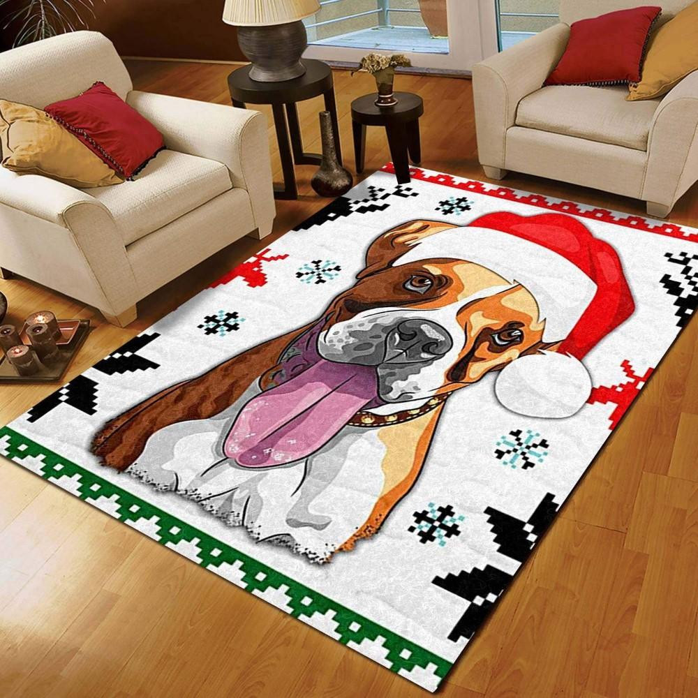 Christmas Rugs, Christmas Area Rugs, Boxer Christmas Limited Edition Rug, Christmas Floor Mats