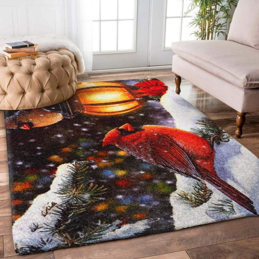 Christmas Rugs, Christmas Area Rugs, Cardinal Christmas Limited Edition Rug, Christmas Floor Mats