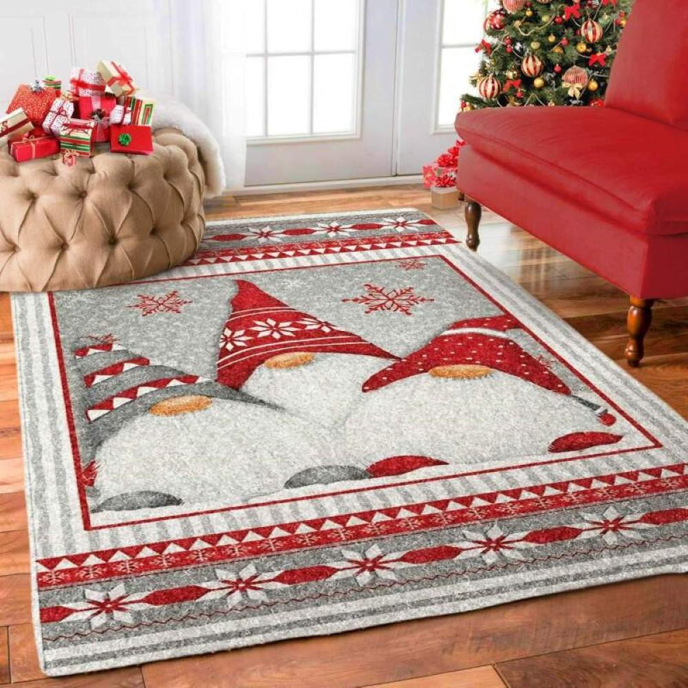 Christmas Rugs, Christmas Area Rugs, Carols Corner With Christmas Gnome Limited Edition Rug, Christmas Floor Mats