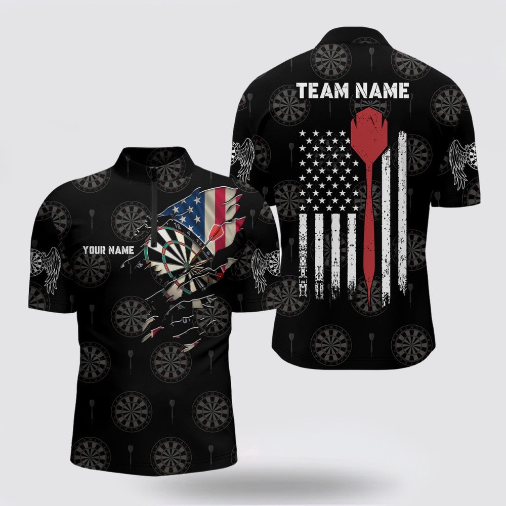 Dart Jerseys, American Flag Dart Jerseys Patriotic Dart Jersey For Men, Custom Dart Jerseys