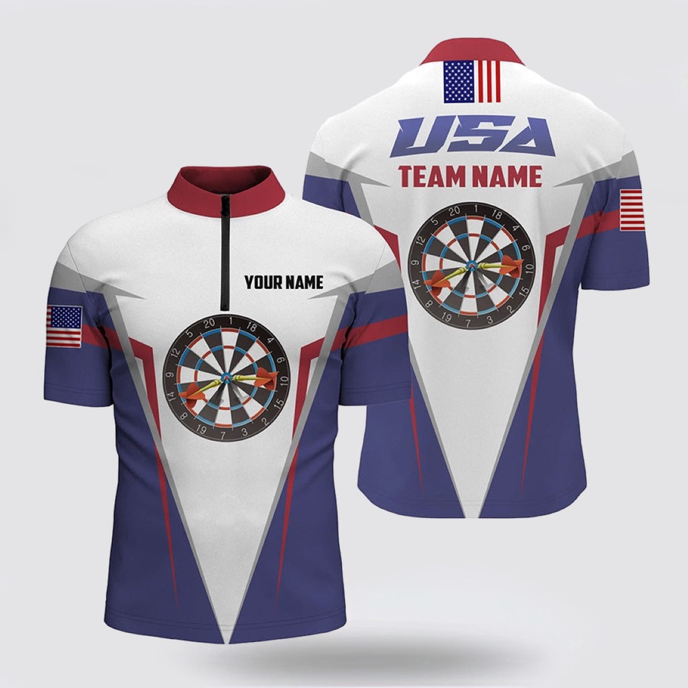 Dart Jerseys, American Flag Dart Jerseys Us Patriotic Darts Shirts For Men, Custom Dart Jerseys