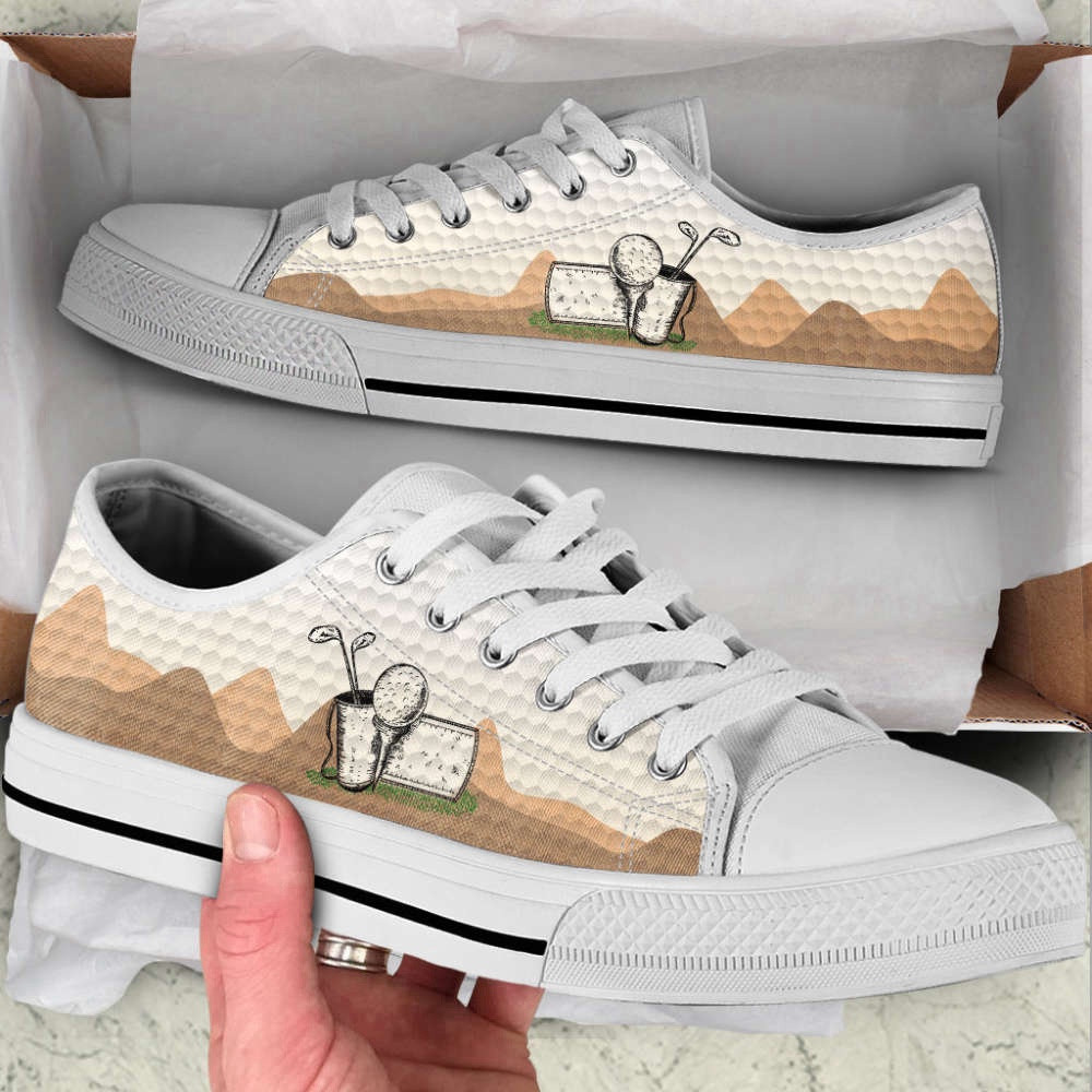 Golf MT Nude Low Top Canvas Print Shoes, Low Top Sneakers, Sneakers Low Top