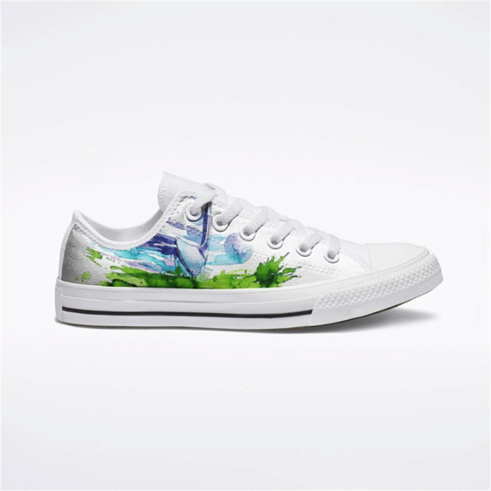 Golf Watercolor Low Top Shoes, Low Top Sneakers, Sneakers Low Top