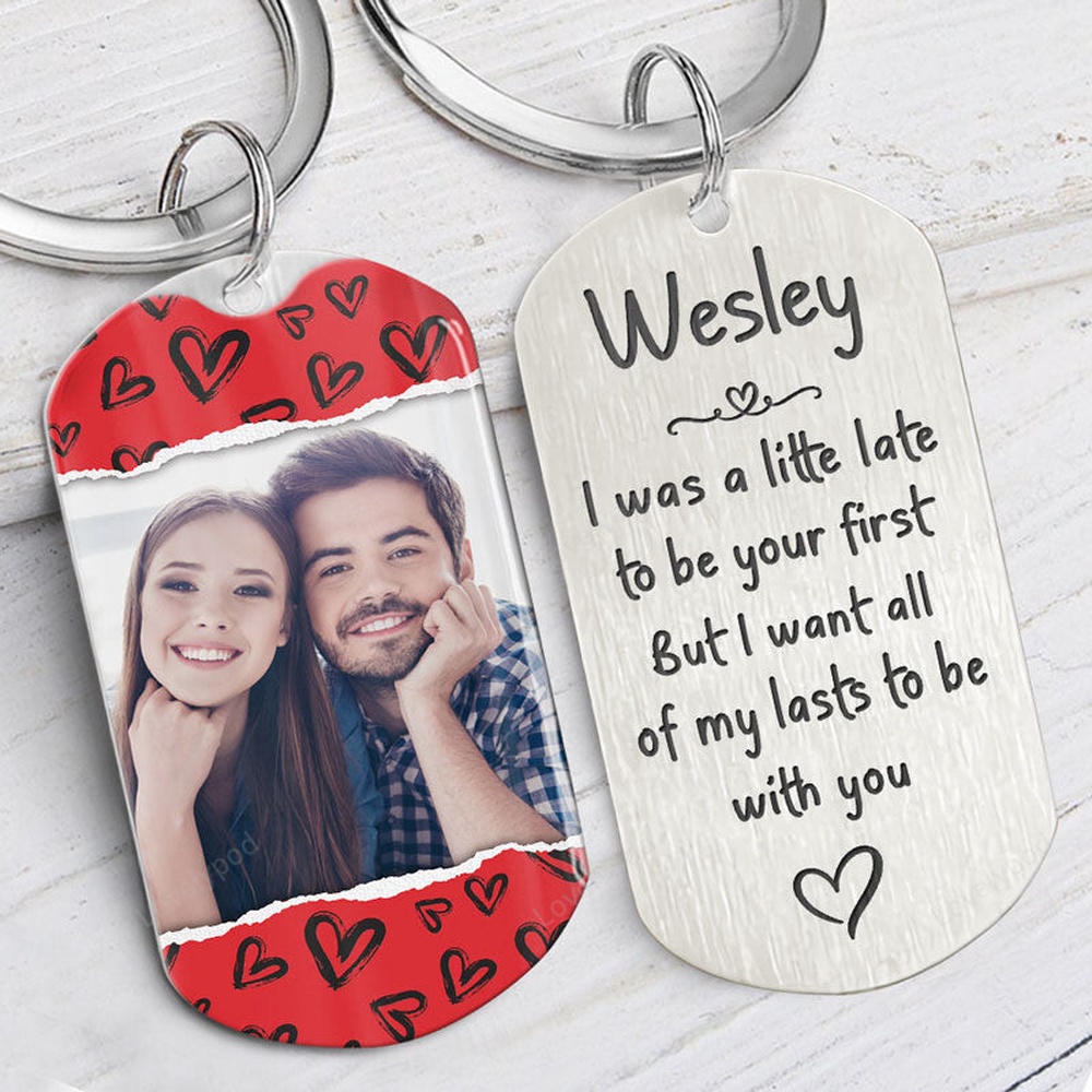 Valentine Keychain, All Of My Lasts, Personalized Keychain, Valentine Day Gifts For Him, Custom Photo Keychain - Excoolent