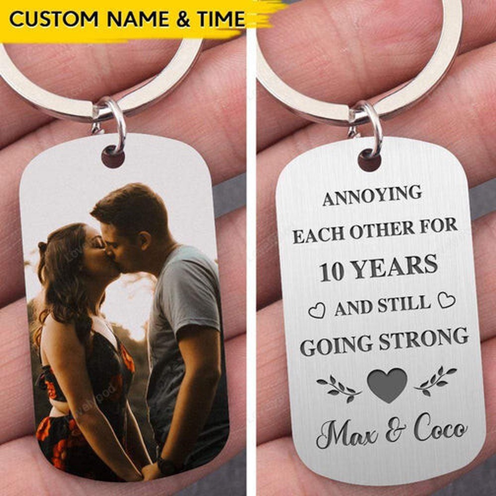 Valentine Keychain, Annoying Each Other Custom Photo Family Keychain - Excoolent