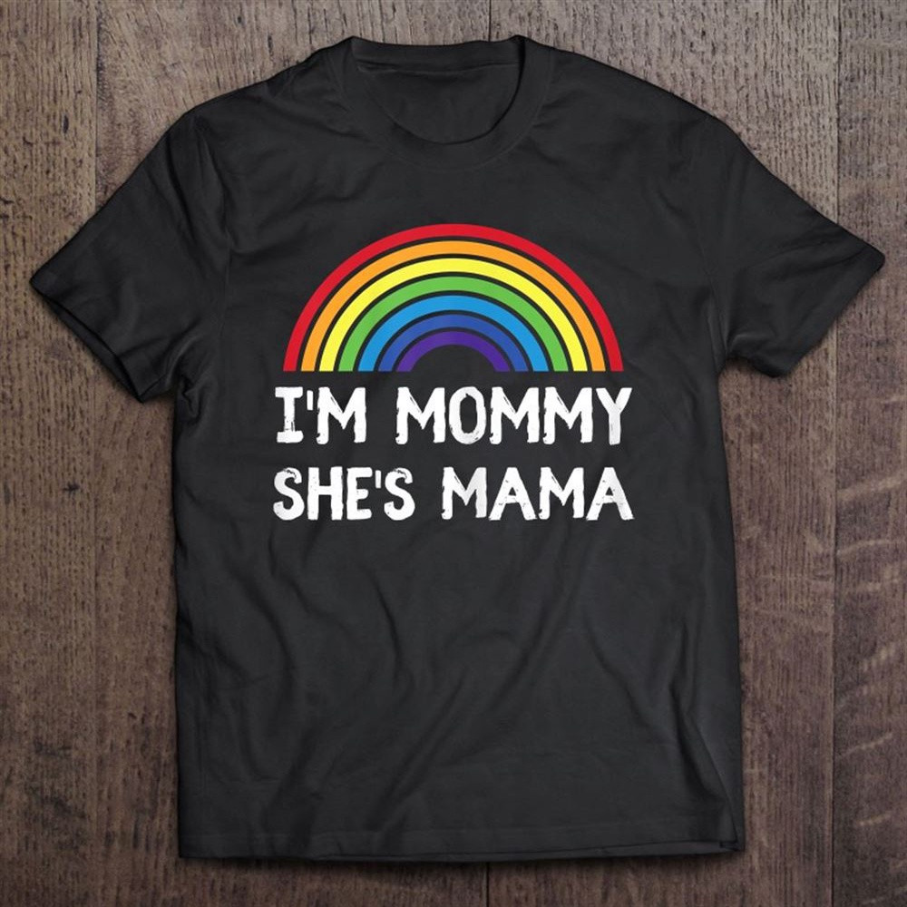 Womens Womens Lesbian 2 Moms Gay Lgbt Mothers Day Gift Matching T-Shirt, Mother's Day Shirts, Happy Mothers Day Shirts